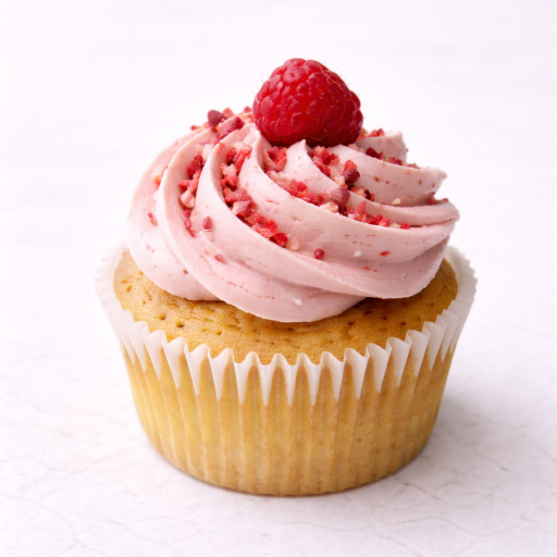 Raspberry Rose cupcake with fruity finish